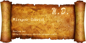 Minyov Dávid névjegykártya